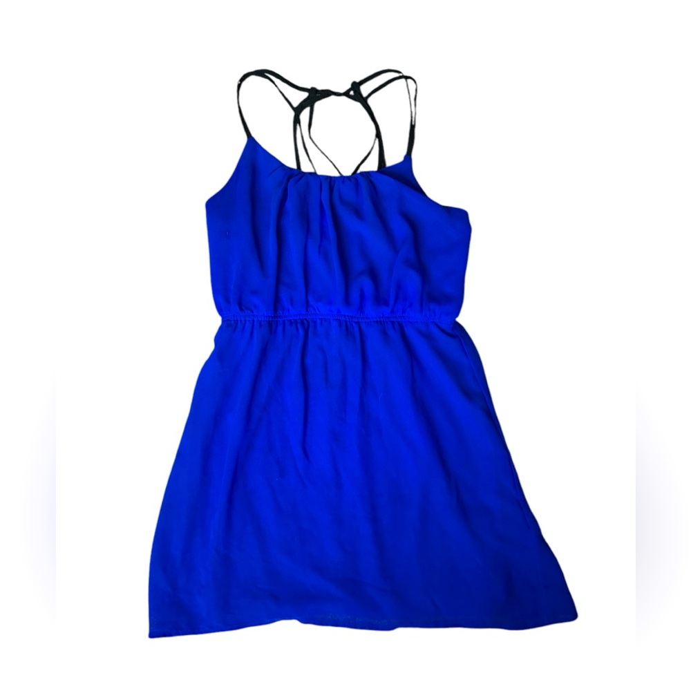5/$25 Charlotte Russe bright blue strappy sundress size medium - Picture 1 of 7